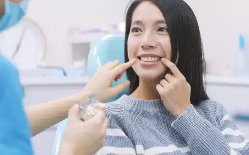 asian woman at dentist