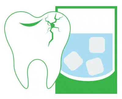 iced drink cracked tooth graphic