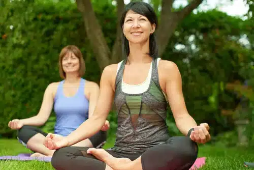 yoga women meditating